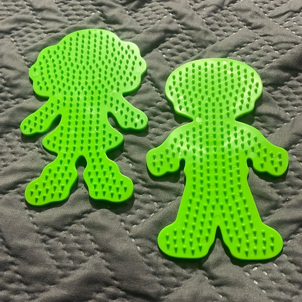 Green Boy & Girl Perler Bead Pegboards